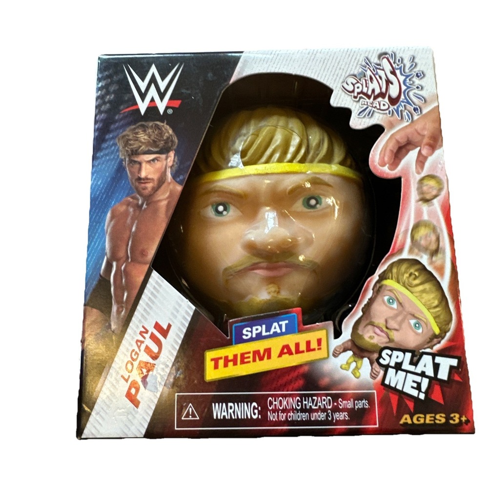 Logan Paul WWE Wrestling Splats Head Smash Splat Squishy Action figure toy- New
